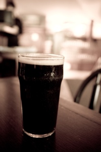 Pint of cask chocolate Stout